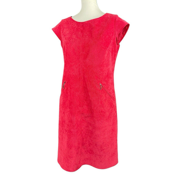 Sharagano Dress Women Size 10 Reddish Orange Corduroy Ribbed with Pockets - Picture 1 of 9